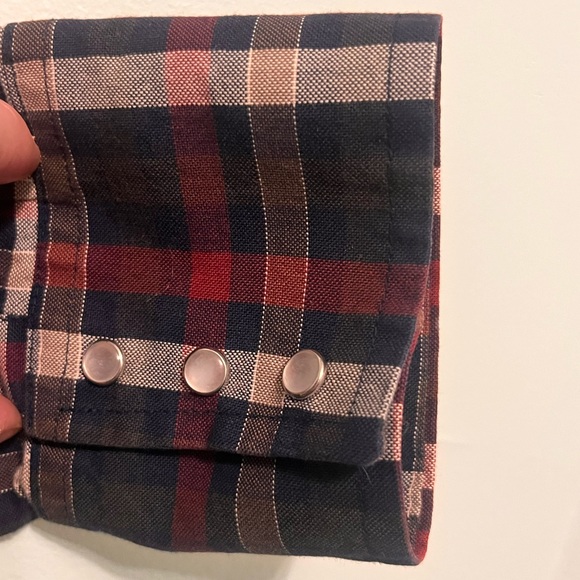 Ely Cattlemen - Mens XL - Pearl Snap - Red & Blue -  Button-up Western Shirt - Picture 5 of 12